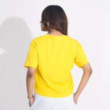 Load image into Gallery viewer, Women Mustard Crop T-Shirt
