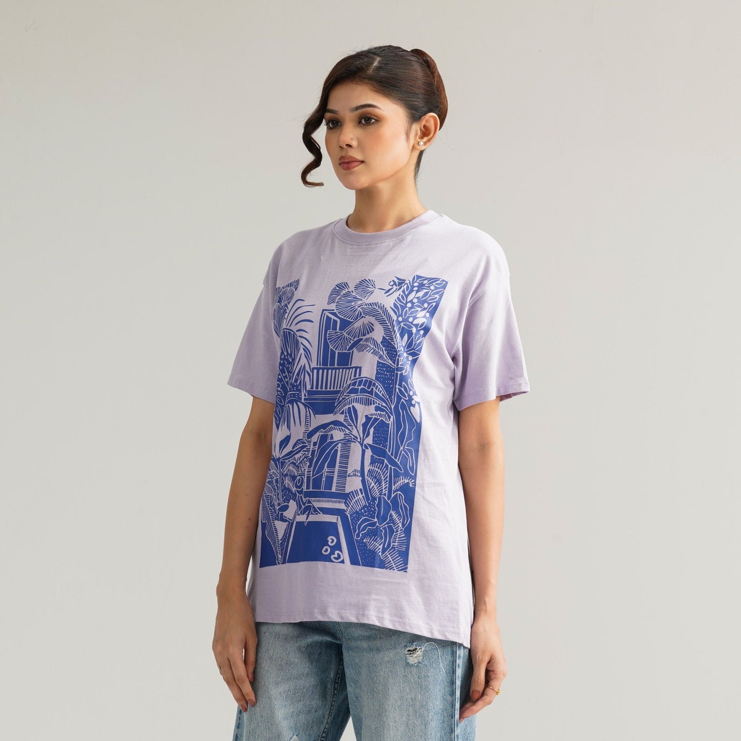 Womens Lavender Oversize T-Shirt