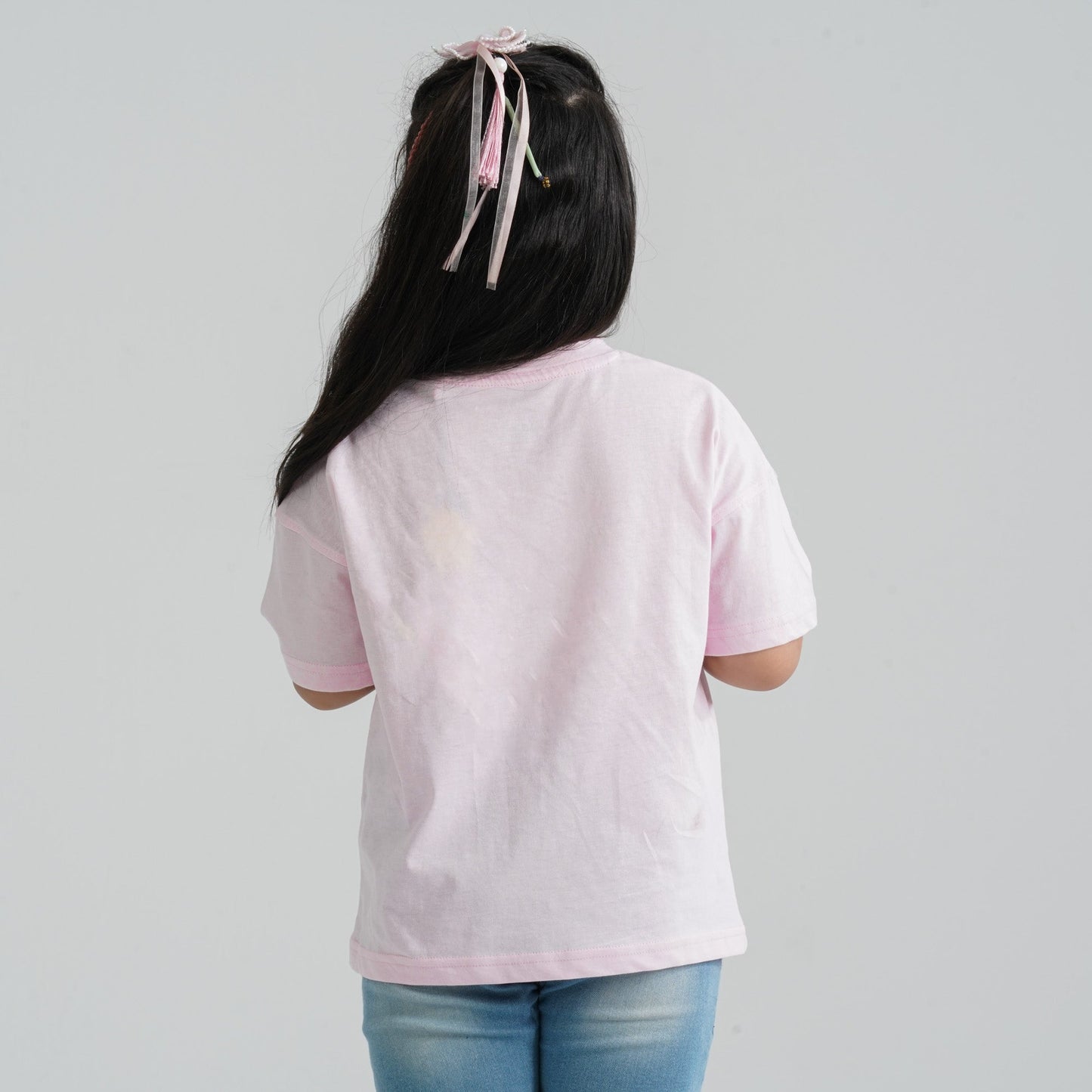 Girl’s Baby Pink Cotton T-Shirt