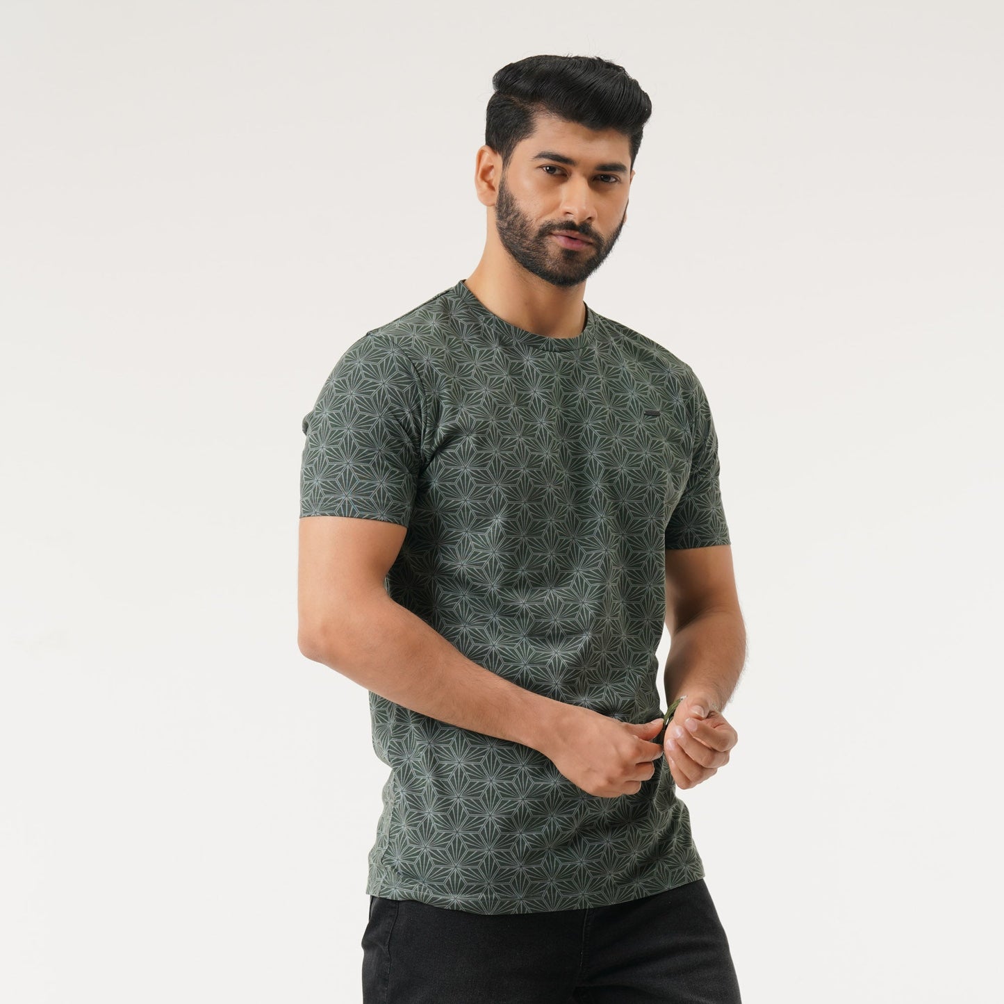 Mens Charcoal Green T-Shirt