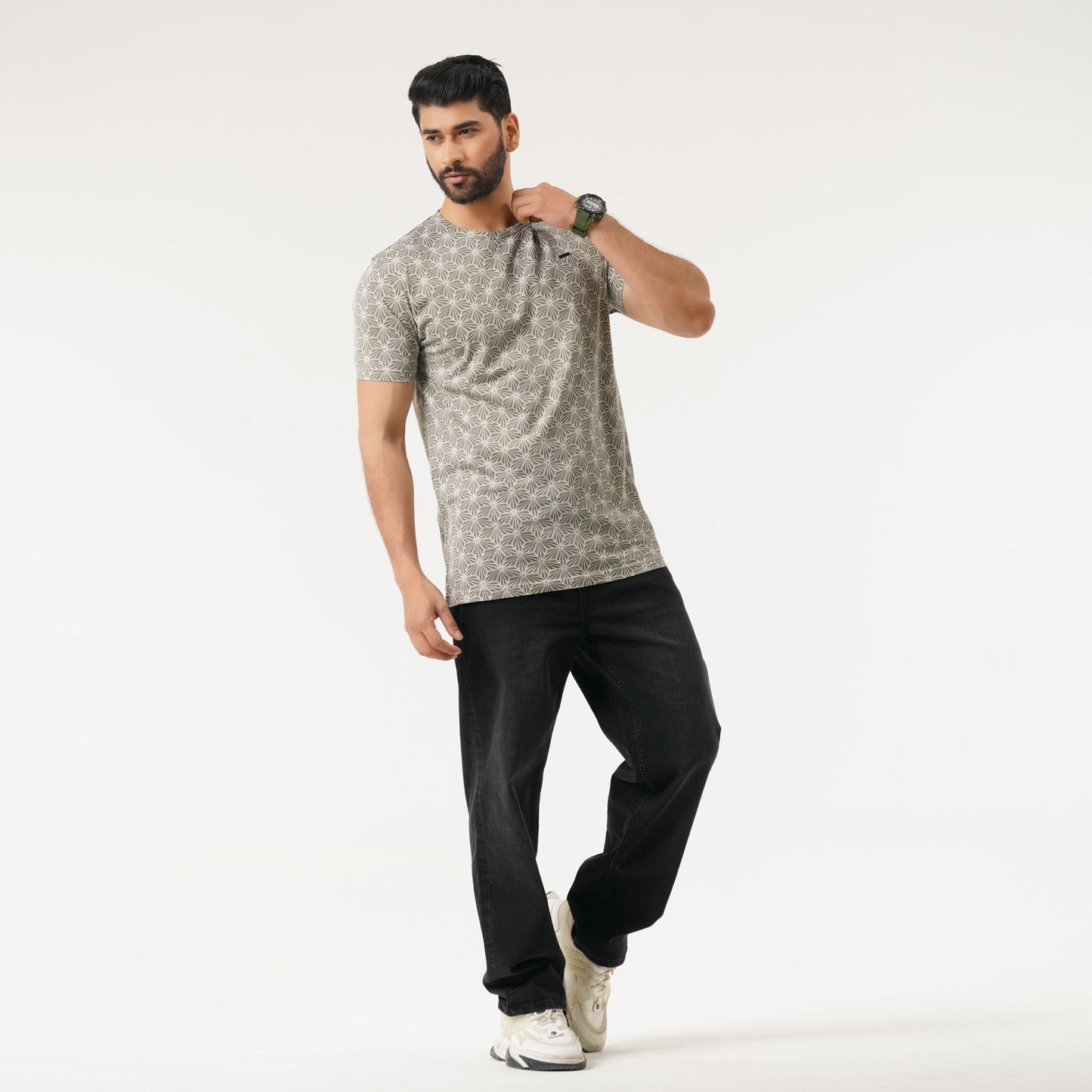 Mens Beige T-Shirt