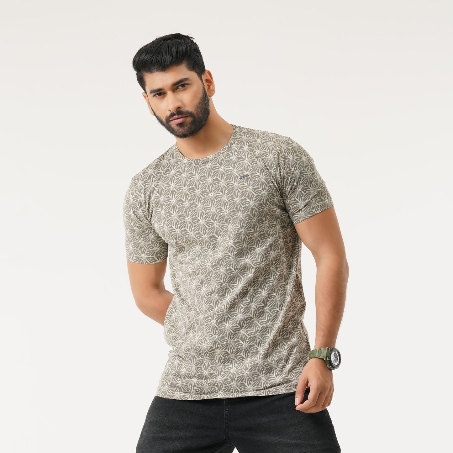 Mens Beige T-Shirt