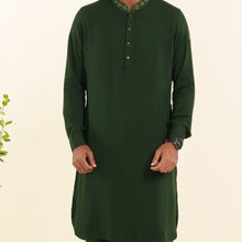 Load image into Gallery viewer, Men&#39;s Green  Embroidery Kabli Set
