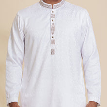 Load image into Gallery viewer, Men&#39;s White Embroidery Panjabi
