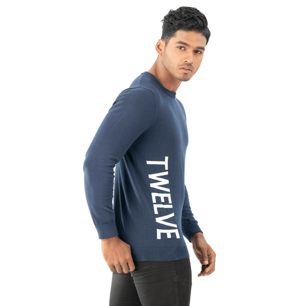 Mens Pullover- Navy White