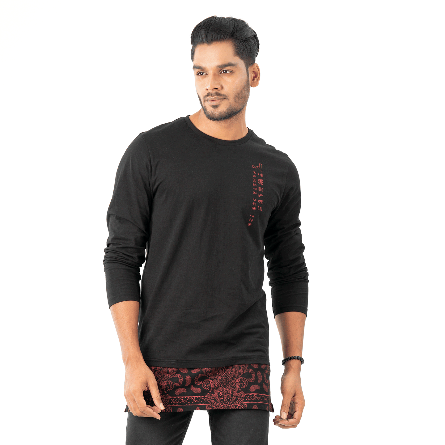 Mens Ls T-Shirt- Black