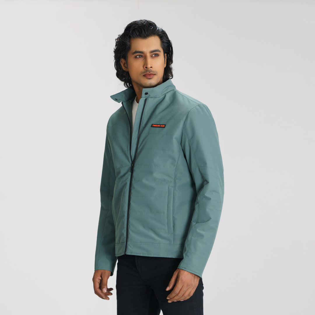 Mens Quilting Balsam Green Jacket