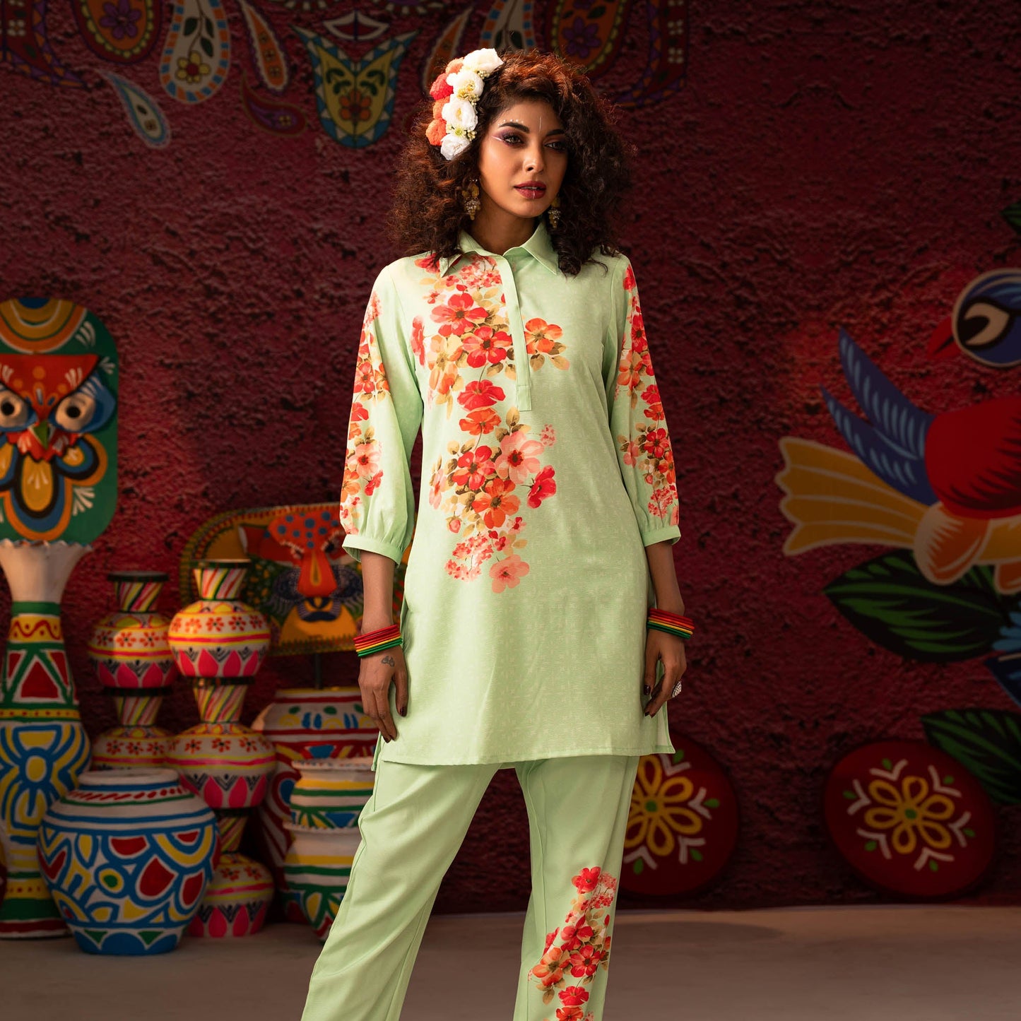 Womens Paste Two Piece Set