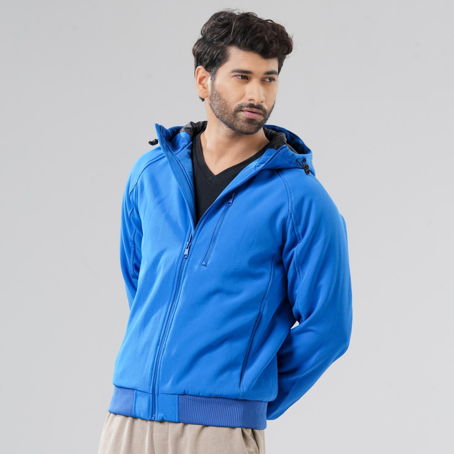 Mens Blue Activewear Hoodie