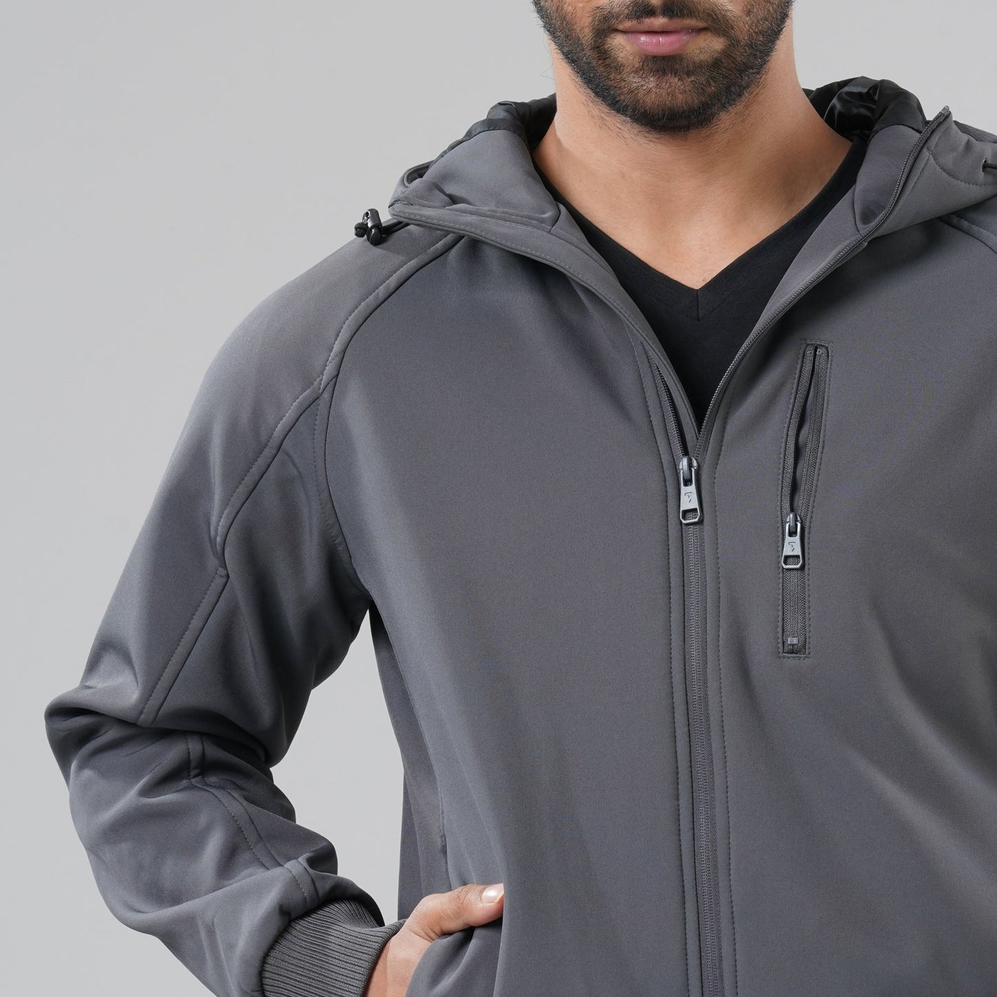 Mens Dark Grey Hoodie