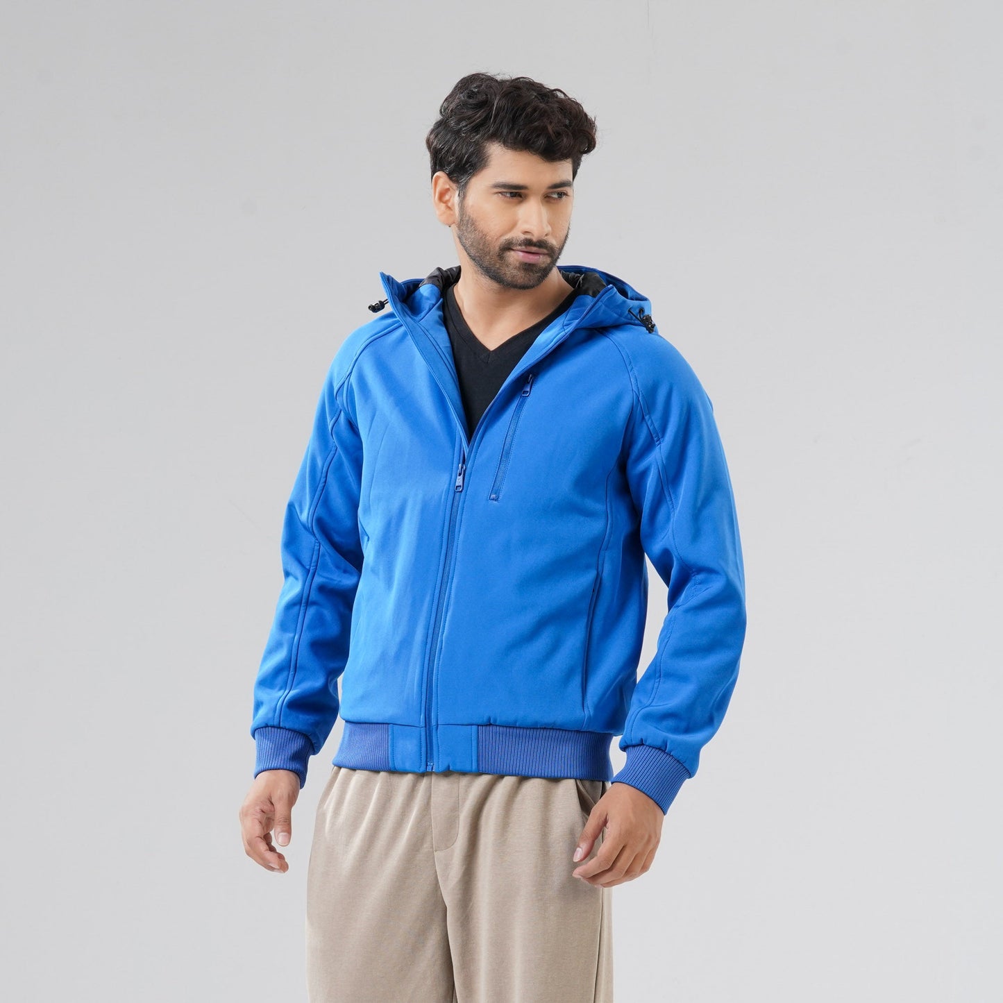Mens Blue Activewear Hoodie