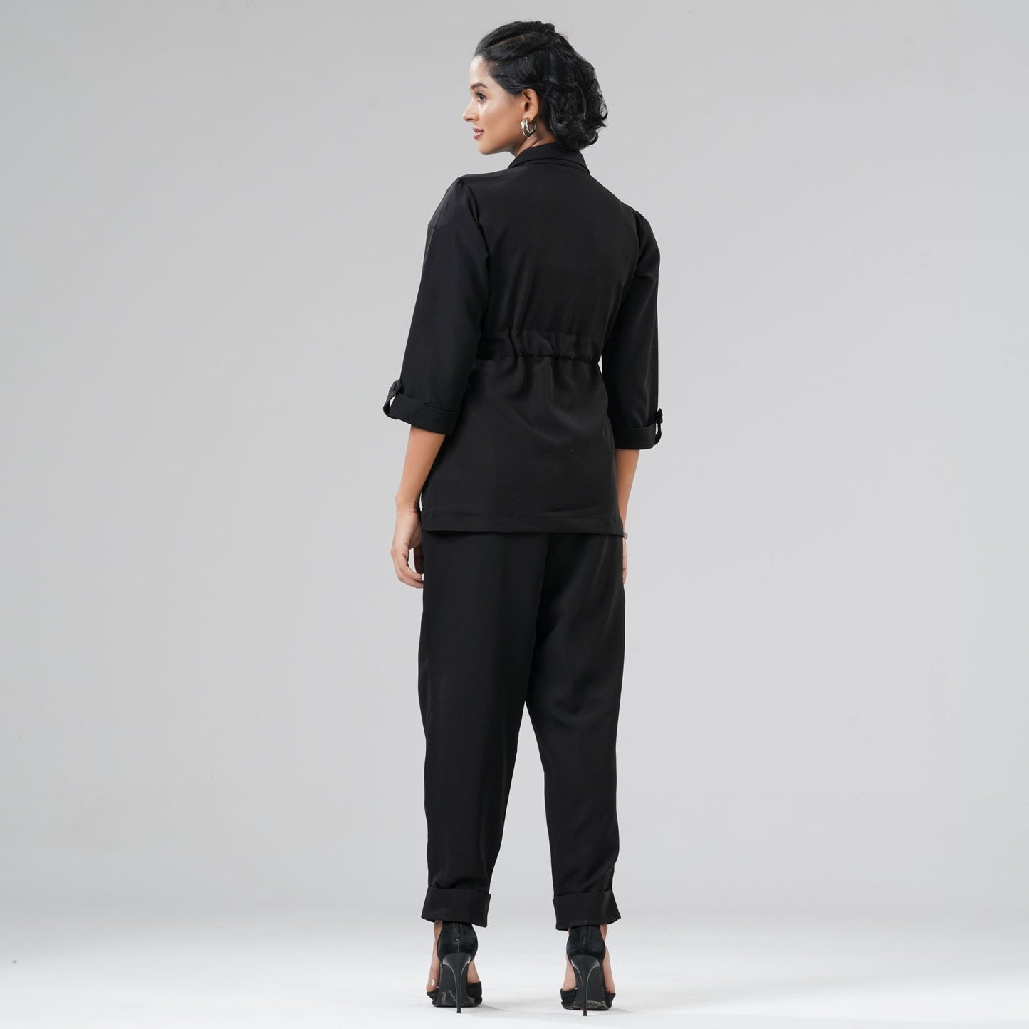 Womens Black Blazer Set