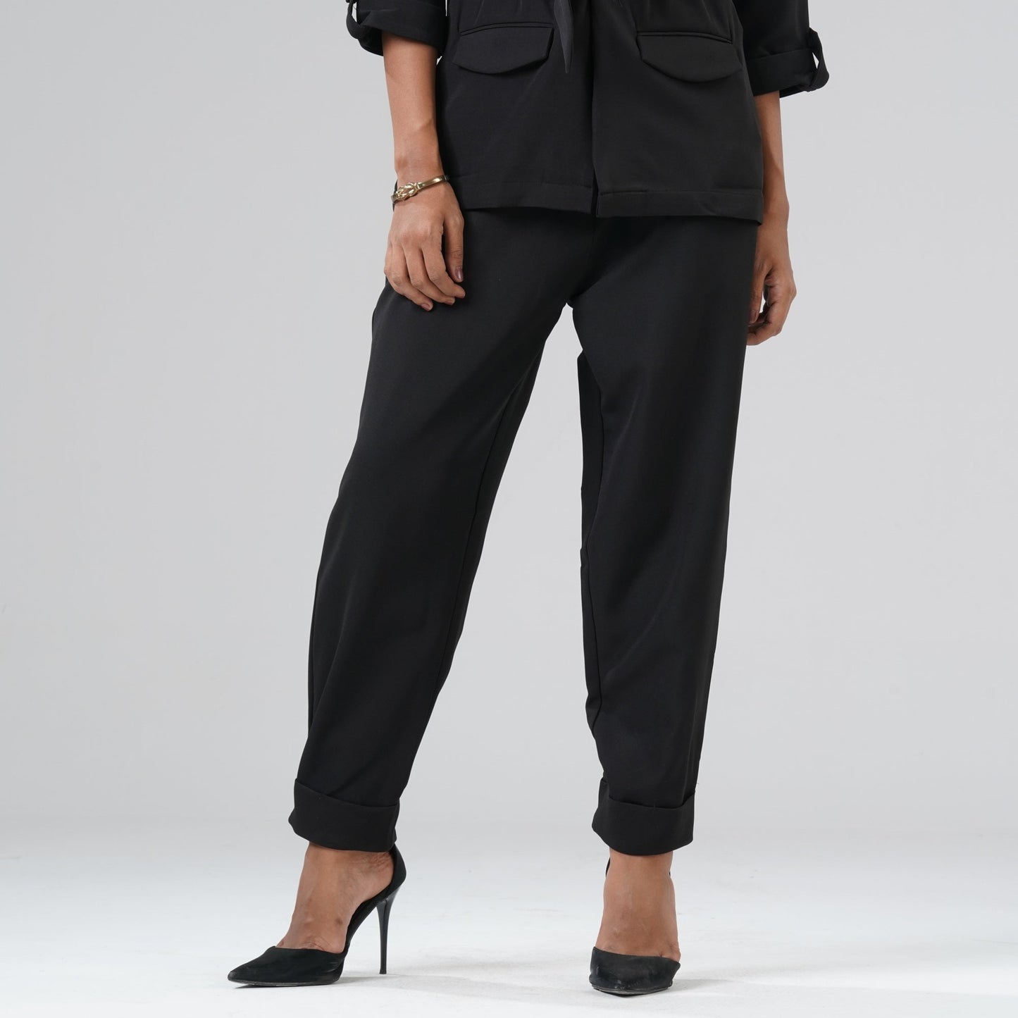 Womens Black Blazer Set