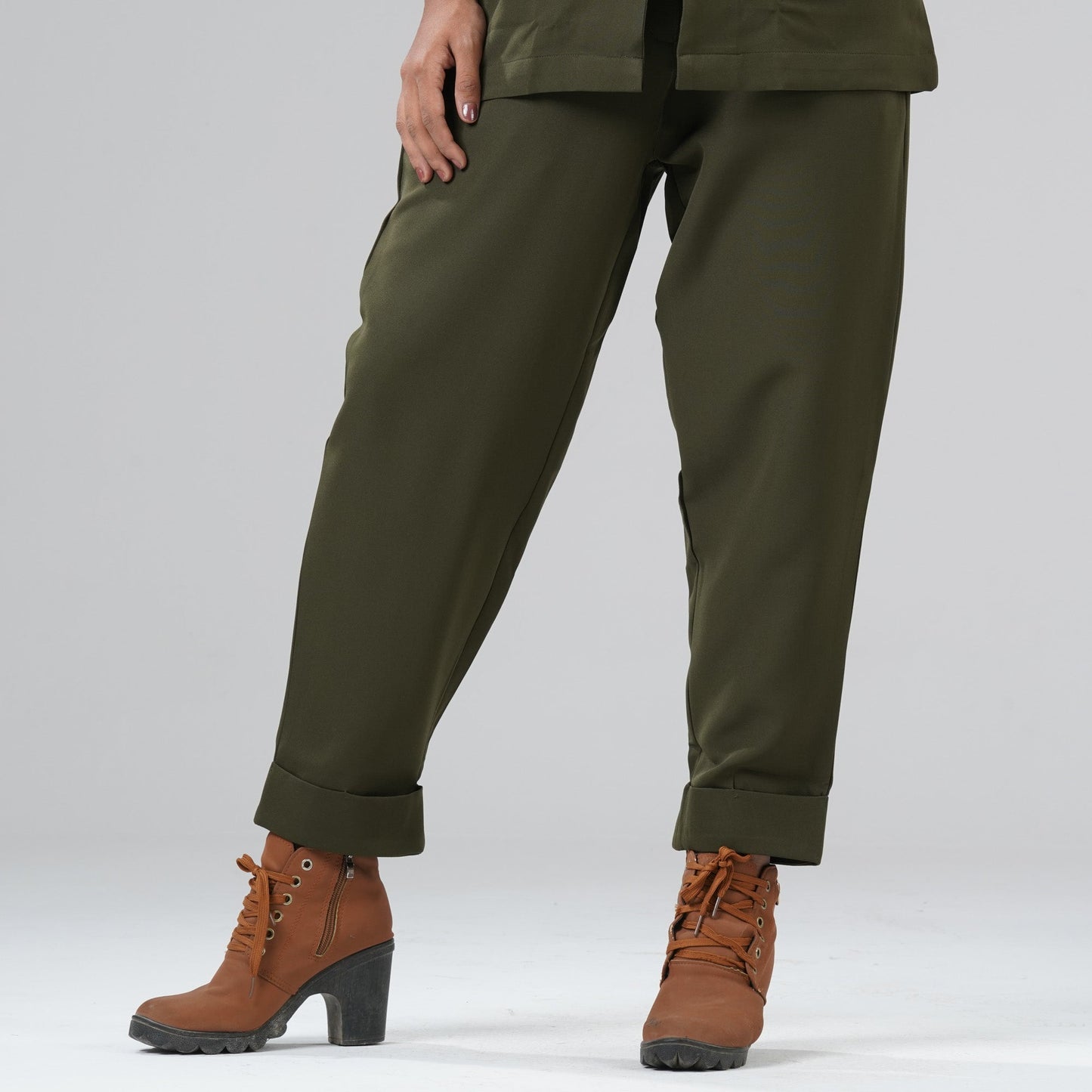 Womens Olive Blazer Set