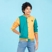 Load image into Gallery viewer, BOYS BOMBER JACKET- GREEN/ORANGE
