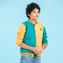 Load image into Gallery viewer, BOYS BOMBER JACKET- GREEN/ORANGE
