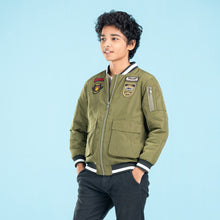 Load image into Gallery viewer, BOYS BOMBER- OLIVE
