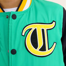 Load image into Gallery viewer, Boy&#39;s Green &amp; Black Bomber
