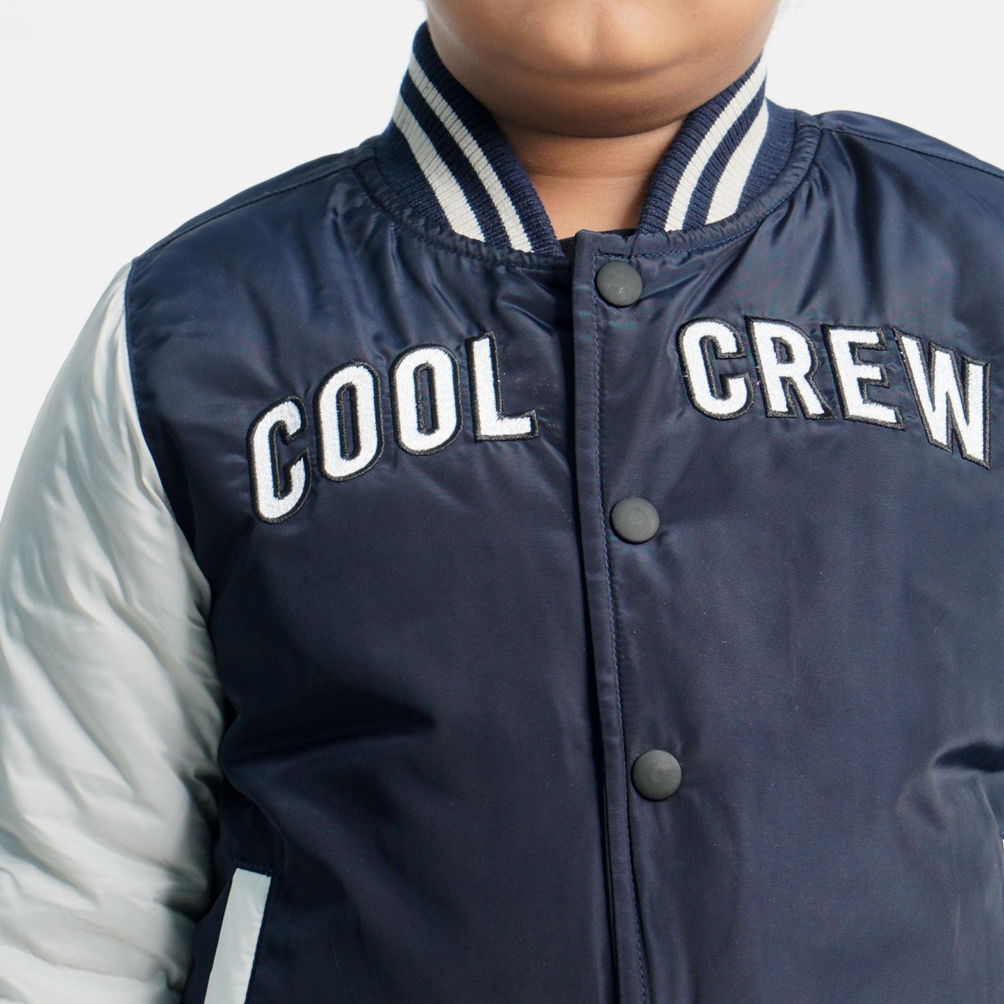 Baby Boys Navy & Off White  Bomber Jacket