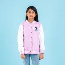 Load image into Gallery viewer, GIRLS BOMBER JACKET- PINK/WHITE
