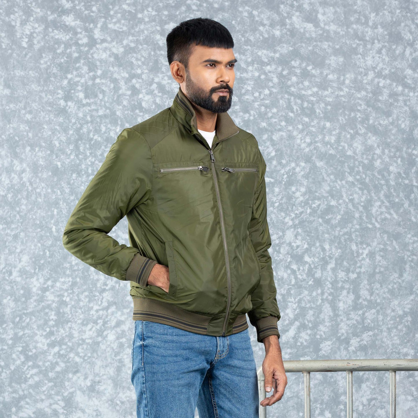 Mens Bomber- Olive