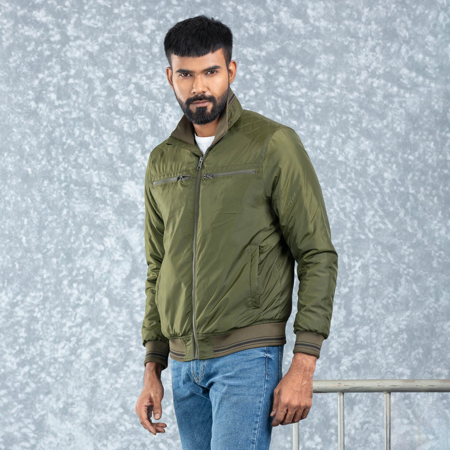 Mens Bomber- Olive