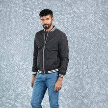 Load image into Gallery viewer, MENS BOMBER JACKET- BLACK
