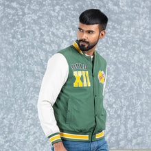 Load image into Gallery viewer, MENS BOMBER- GREEN/WHITE
