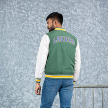 Load image into Gallery viewer, MENS BOMBER- GREEN/WHITE
