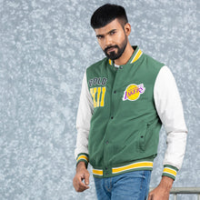 Load image into Gallery viewer, MENS BOMBER- GREEN/WHITE
