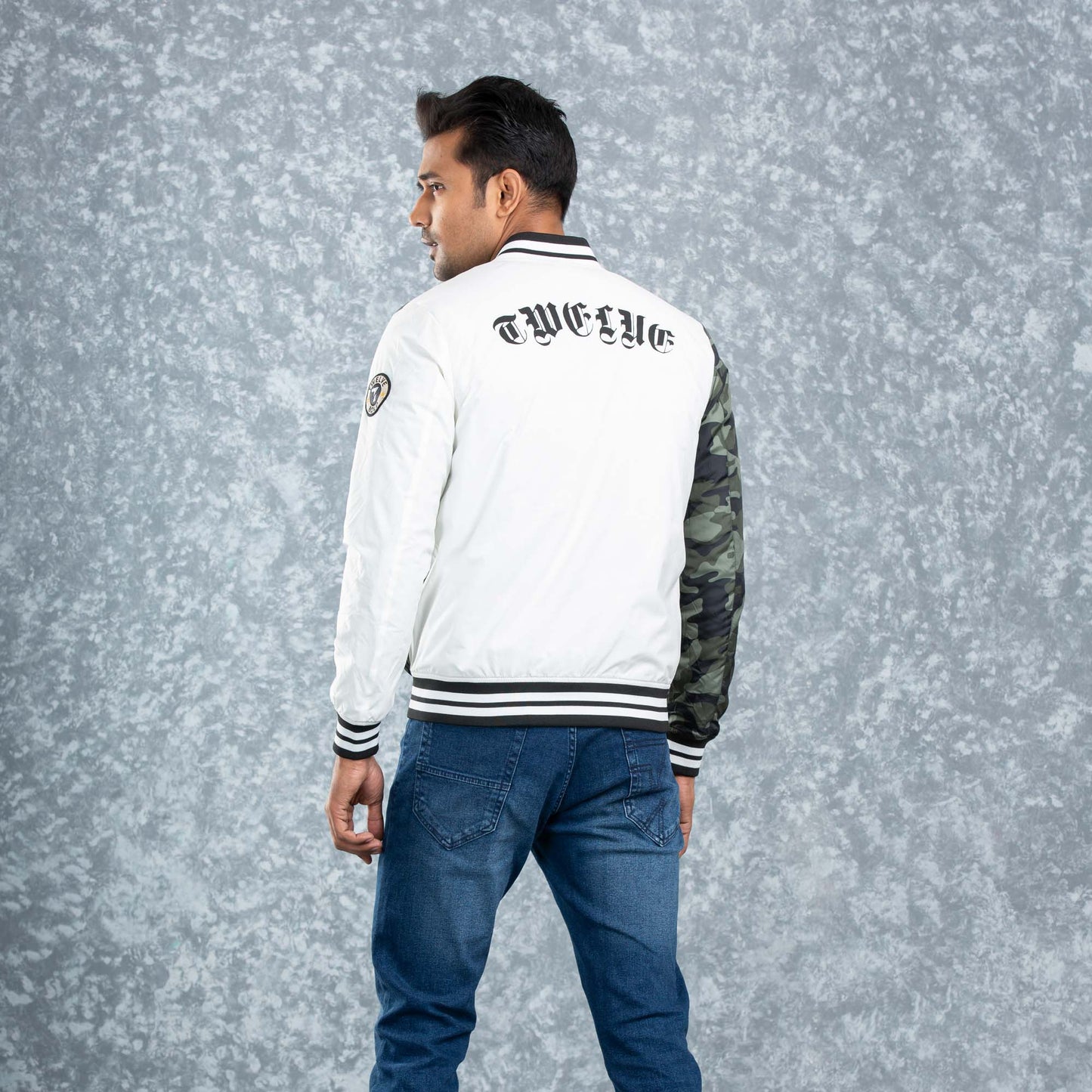 Mens Bomber-Aop/White