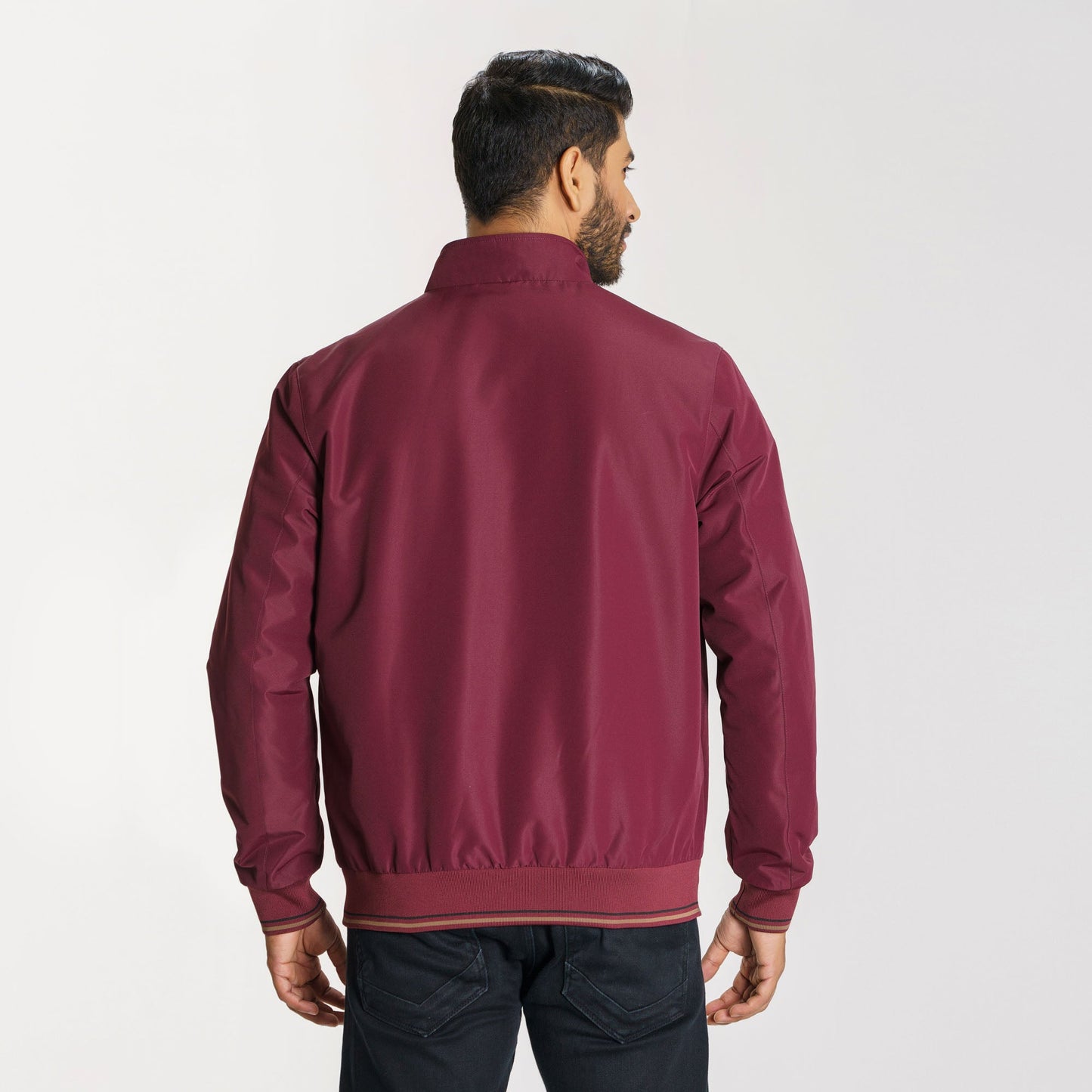 Men's Maroon Bomber Jacket