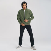 Load image into Gallery viewer, Mens Olive Bomber Jacket
