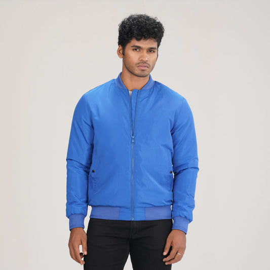 Mens Blue Bomber Jacket