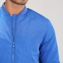 Load image into Gallery viewer, Men’s Blue Bomber Jacket
