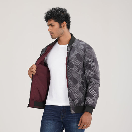 Mens Reversible Maroon Windbreaker