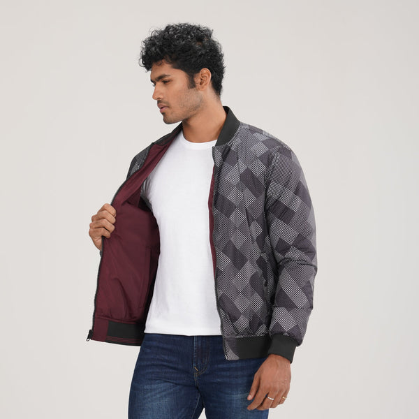 Men’s Reversible Maroon Windbreaker