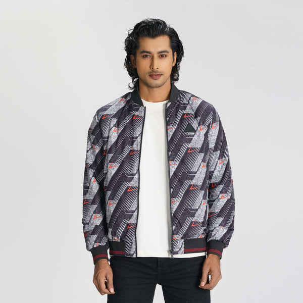 Men’s Black & Red Bomber