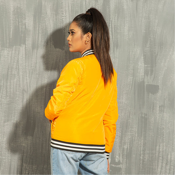 Womens Reversible Bomber- Red Aop