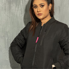 Load image into Gallery viewer, Womens Bomber- Black
