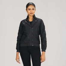 Load image into Gallery viewer, Women&#39;s Black Solid Bomber
