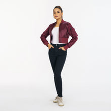 Load image into Gallery viewer, Women&#39;s Cropped Port Royale Bomber Jacket
