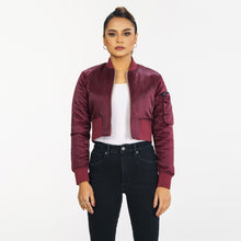 Load image into Gallery viewer, Women&#39;s Cropped Port Royale Bomber Jacket
