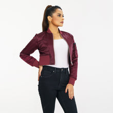 Load image into Gallery viewer, Women&#39;s Cropped Port Royale Bomber Jacket
