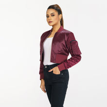 Load image into Gallery viewer, Women&#39;s Cropped Port Royale Bomber Jacket
