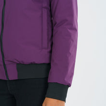 Load image into Gallery viewer, Women&#39;s Purple Reversible Bomber Jacket
