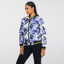 Load image into Gallery viewer, Women&#39;s Purple Reversible Bomber Jacket
