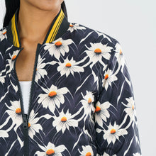 Load image into Gallery viewer, Women&#39;s Black Reversible Bomber Jacket
