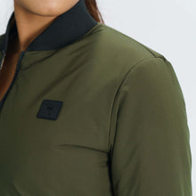 Load image into Gallery viewer, Women&#39;s Olive Reversible Bomber Jacket
