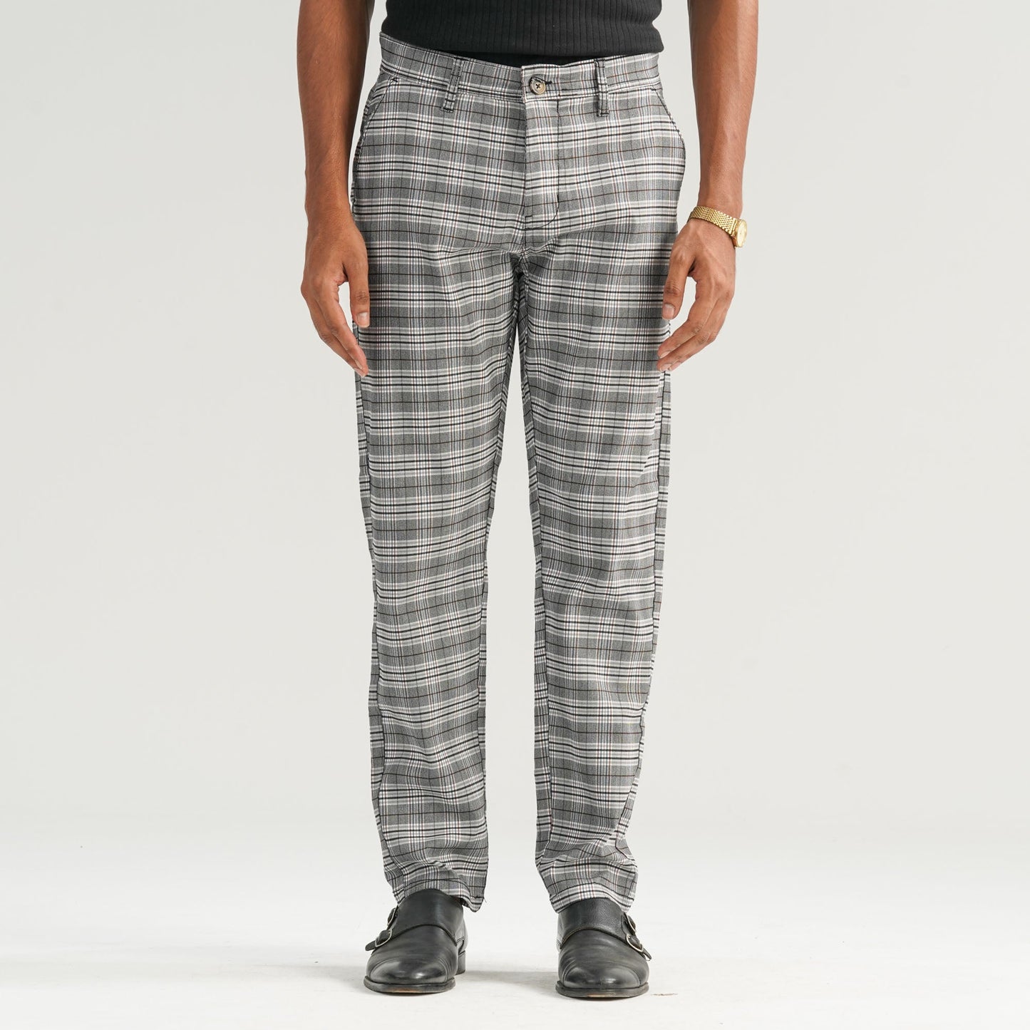 Mens Twill Check Pant